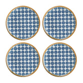 Calif dia.7.5" Round Decorated Vitrified Plate (Set of 4)