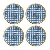 Bonna China Calif dia.7.5" Round Decorated Porcelain Plate (Set of 4)