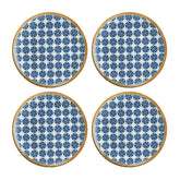 Calif dia.10" Round Decorated Vitrified Plate (Set of 4)