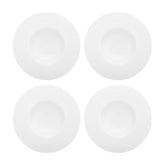 Porcelain Madrid dia.10.5" h:2" 13 oz. Round White Porcelain Bowl (Set of 4)