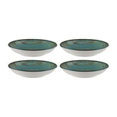 Madera dia.9" h:2" 34 oz. Round Decorated Vitrified Bowl (Set of 4)