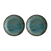 Madera dia.11" h:2.5" 57 oz. Round Decorated Vitrified Bowl (Set of 2)