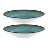 Madera dia.10.75" h:2.25" 16 oz. Round Decorated Vitrified Bowl (Set of 2)