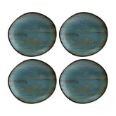 Madera 6" x 5.5" Organic Decorated Vitrified Plate (Set of 4)