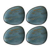 Madera 7.5" x 6" Organic Decorated Vitrified Plate (Set of 4)