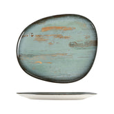 Bonna China Cora 13" x 10.75" Organic Decorated Porcelain Plate