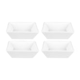 Merid Square White Porcelain Bowl 5.5" x 5.5" x h:1.75" 14 oz. (Set of 4)