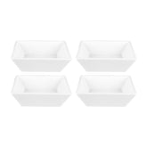 Merid 5.5" x 5.5" x h:1.75" 14 oz. Square White Porcelain Bowl (Set of 4)