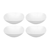 Porcelain Mimoza 6.75" x 6.75" x h:2" 23 oz. Square White Porcelain Bowl (Set of 4)