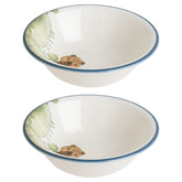 Minimeals dia.6.25" h:2" 13 oz. Round Decorated Vitrified Bowl (Set of 2)