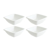 Moove 3.5" x 3.5" x h:1.25" 1 oz. Square Warm White Vitrified Ramekin (Set of 4)