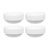 Mimoza dia.4" h:1.5" 8 oz. Round White Porcelain Bowl (Set of 4)