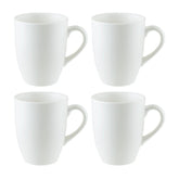 Gourmet dia.3.25" h:4.25" 11 oz. Round Matte White Vitrified Mug (Set of 4)