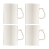 Banquet dia.4.5" h:4" 10 oz. Round Warm White Vitrified Mug (Set of 4)
