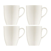 Banquet dia.3.25" h:4.25" 11 oz. Round Warm White Vitrified Mug (Set of 4)