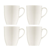 Bonna China Banquet dia.3.25" h:5" 15 oz. Round Warm White Porcelain Mug (Set of 4)