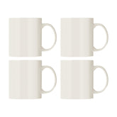 Bonna China Banquet dia.3.25" h:3.75" 12 oz. Round Warm White Porcelain Mug (Set of 4)