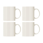 Banquet dia.3.25" h:3.75" 12 oz. Round Warm White Vitrified Mug (Set of 4)