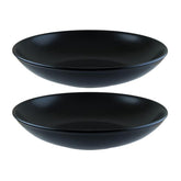 Notte dia.10" h:2" 44 oz. Round Black Vitrified Bowl (Set of 2)