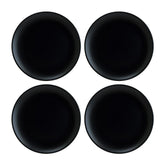 Notte dia.10.5" Round Black Vitrified Plate (Set of 4)