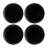 Notte dia.12" Round Black Vitrified Plate (Set of 4)