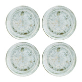 Odette dia.9" Round Decorated Vitrified Plate (Set of 4)