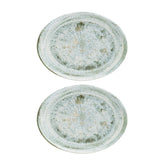 Bonna China Odette 9.75" x 7.5" x h:1" Oval Decorated Porcelain Platter (Set of 2)