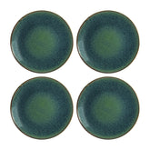 Bonna China Alanis dia.6.75" Round Blue Porcelain Plate (Set of 4)