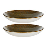 Tierra dia.11" h:2.5" 57 oz. Round Brown Vitrified Bowl (Set of 2)