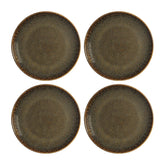 Tierra dia.8.25" Round Brown Vitrified Plate (Set of 4)