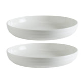 Bonna China Pott Bowl dia.7.25" h:1.75" 22 oz. Round Warm White Porcelain Bowl (Set of 2)