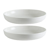Bonna China Pott Bowl dia.10" h:1.75" 50 oz. Round Warm White Porcelain Bowl (Set of 2)