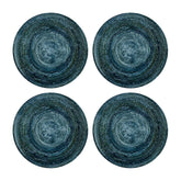 Patera Denim dia.12" Round Decorated Vitrified Plate (Set of 4)
