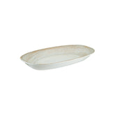 Patera 13" x 7.5" x h:1.5" Oval Decorated Vitrified Platter (1 each)