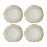 Patera 6" x 5.5" Organic Decorated Vitrified Plate (Set of 4)