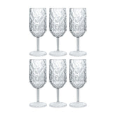 Prism dia.2.5" h:7" 8 oz. Round Clear Polycarbonate Goblet (Set of 6)