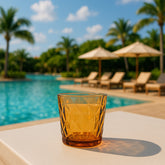 Prism dia.3.5" h:3.5" 10 oz. Round Amber Polycarbonate Rocks/Old Fashioned (Set of 6)