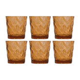 Prism dia.3.5" h:3.5" 10 oz. Round Amber Polycarbonate Rocks/Old Fashioned (Set of 6)