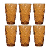 Prism dia.3.5" h:5.5" 14 oz. Round Amber Polycarbonate High-Ball (Set of 6)