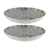 Bonna China Luca Mosaic Matte dia.10" h:2" 44 oz. Round Decorated Porcelain Bowl (Set of 2)