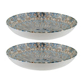 Luca Mosaic Matte dia.11" h:2.5" 57 oz. Round Decorated Vitrified Bowl (Set of 2)