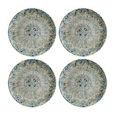 Bonna China Luca Mosaic Matte dia.8.25" Round Decorated Porcelain Plate (Set of 4)