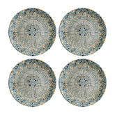 Bonna China Luca Mosaic Matte dia.10.5" Round Decorated Porcelain Plate (Set of 4)