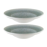 Bonna China Luca Ocean Matte dia.10.75" h:2.25" 16 oz. Round Blue Porcelain Bowl (Set of 2)