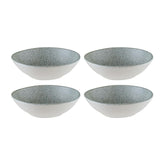 Bonna China Luca Ocean Matte 7" x 6.5" x h:2" 17 oz. Organic Blue Porcelain Bowl (Set of 4)