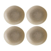 Bonna China Luca Salmon Matte 6" x 5.5" Organic Salmon Porcelain Plate (Set of 4)