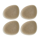 Bonna China Luca Salmon Matte 7.5" x 6" Organic Salmon Porcelain Plate (Set of 4)