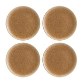 Bonna China Luca Salmon Matte dia.8.25" Round Brown Porcelain Plate (Set of 4)