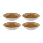 Luca Salmon Matte dia.3.5" h:1" 2 oz. Round Brown Vitrified Bowl (Set of 4)
