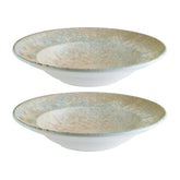 Luz dia.10.75" h:2.25" 16 oz. Round Decorated Vitrified Bowl (Set of 2)